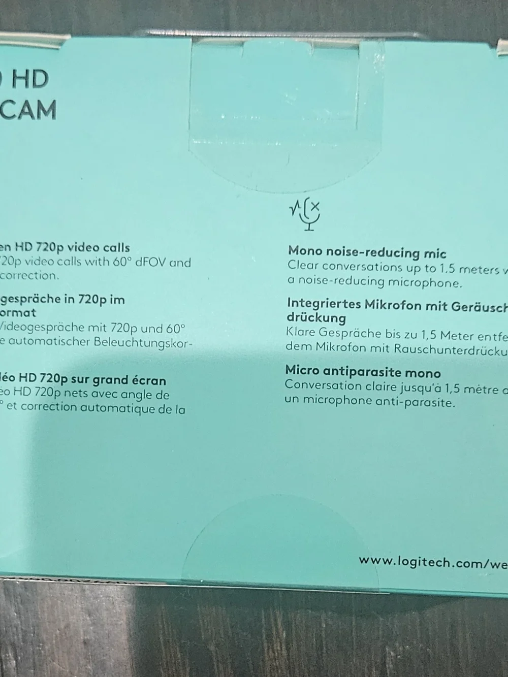 Logitech 720p Webcam in Charcoal Gray